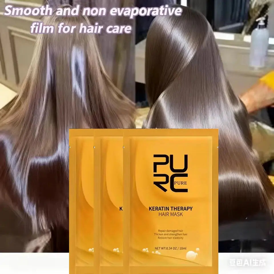Magical Keratine Hair Mask Protein Straighten Cream Repair Dry Frizzy Damaged Hair Soft Smooth Shiny Moisturizing Conditioner10g - Hair-Elite
