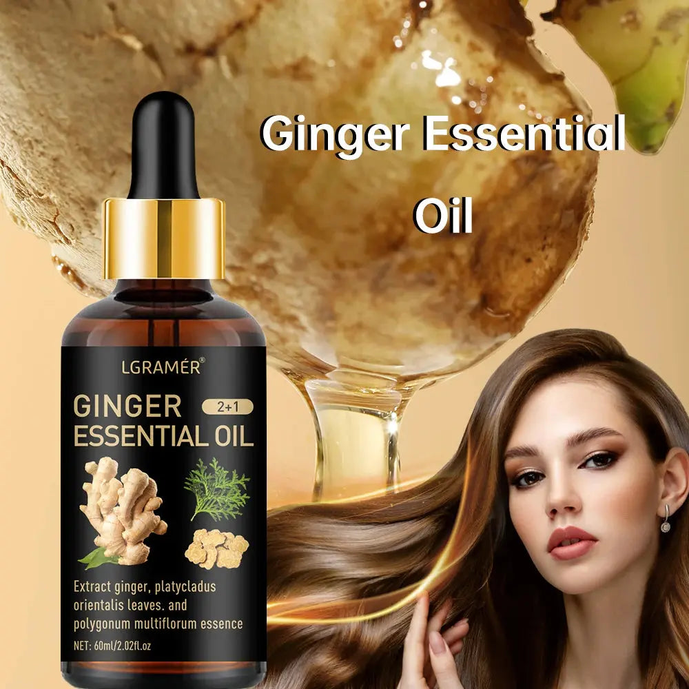 Natural Ginger Plant Hair Growth Oil Preventing Hair Dryness Split Moisturizing Gentle Nourishing Glossy Organics Hair Care Oil - Hair-Elite