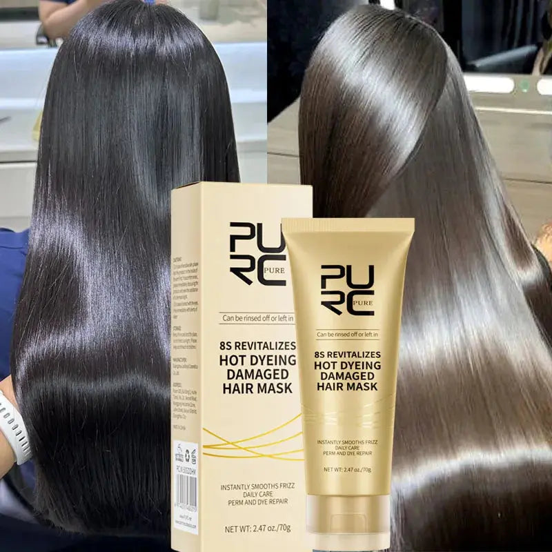 Magic 8 Seconds Magic Hair Mask Keratin Straightening Repair Damaged Frizy Treatment Soft Smoothing Professional Hair Care Cream - Hair-Elite