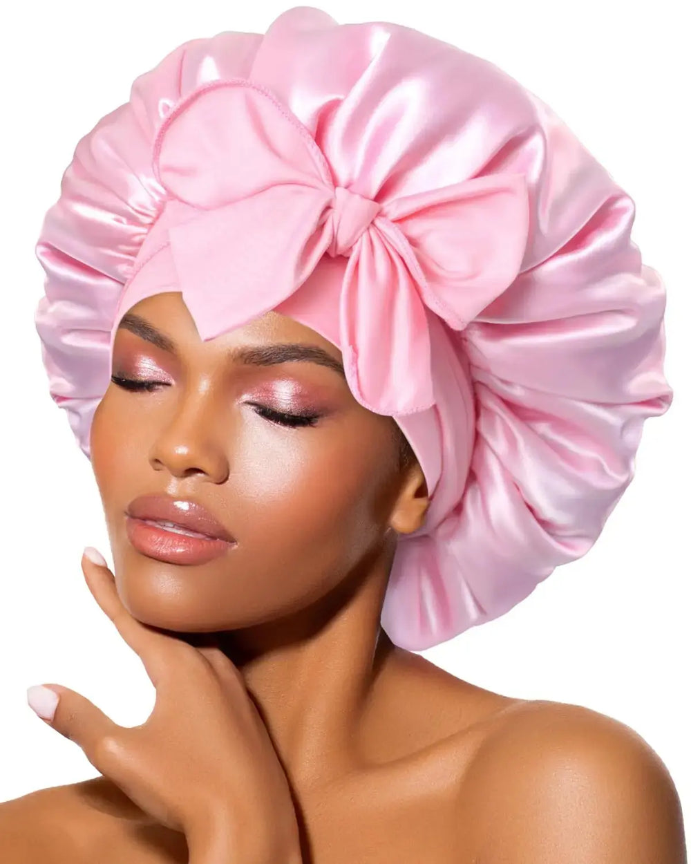 Satin Bonnet Silk Bonnet Adjustable Bonne For Sleeping Hair Bonnet With Tie Band Bonnets For Women Men - Hair-Elite