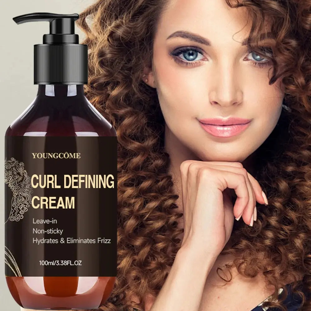 Argan OiI CURL DEFINING CREAM, Hair-Smoothing Anti-Frizz Cream to Define All Curl Types & Hair Textures, Curl Enhancer Styling - Hair-Elite