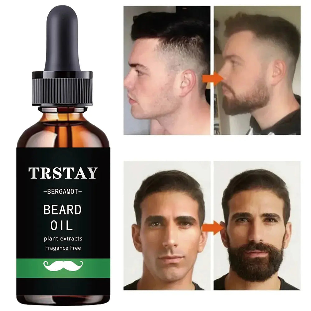 50ml Facial Hair Growth Beard Growth Essential Oil Man Beard Modifier Product Improves Frizz Fast Powerful Hair Growth Liquid - Hair-Elite