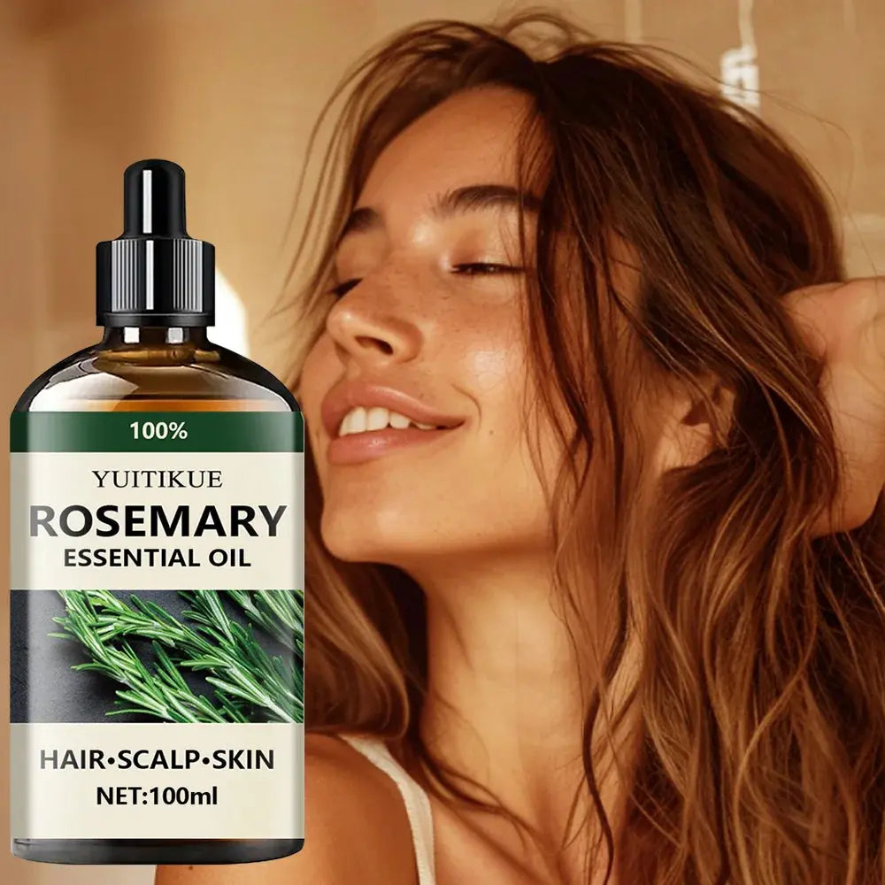100% pure rosemary essential oil, suitable for hair, scalp, and skin, natural aromatherapy oil, nourishing and revitalizing. - Hair-Elite
