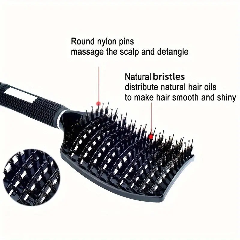 1pc Magic Scalp Massage Hair Brush for Women - Professional Detangling Tool for Wet Curly Hair - Hairdressing Tool - Hair-Elite