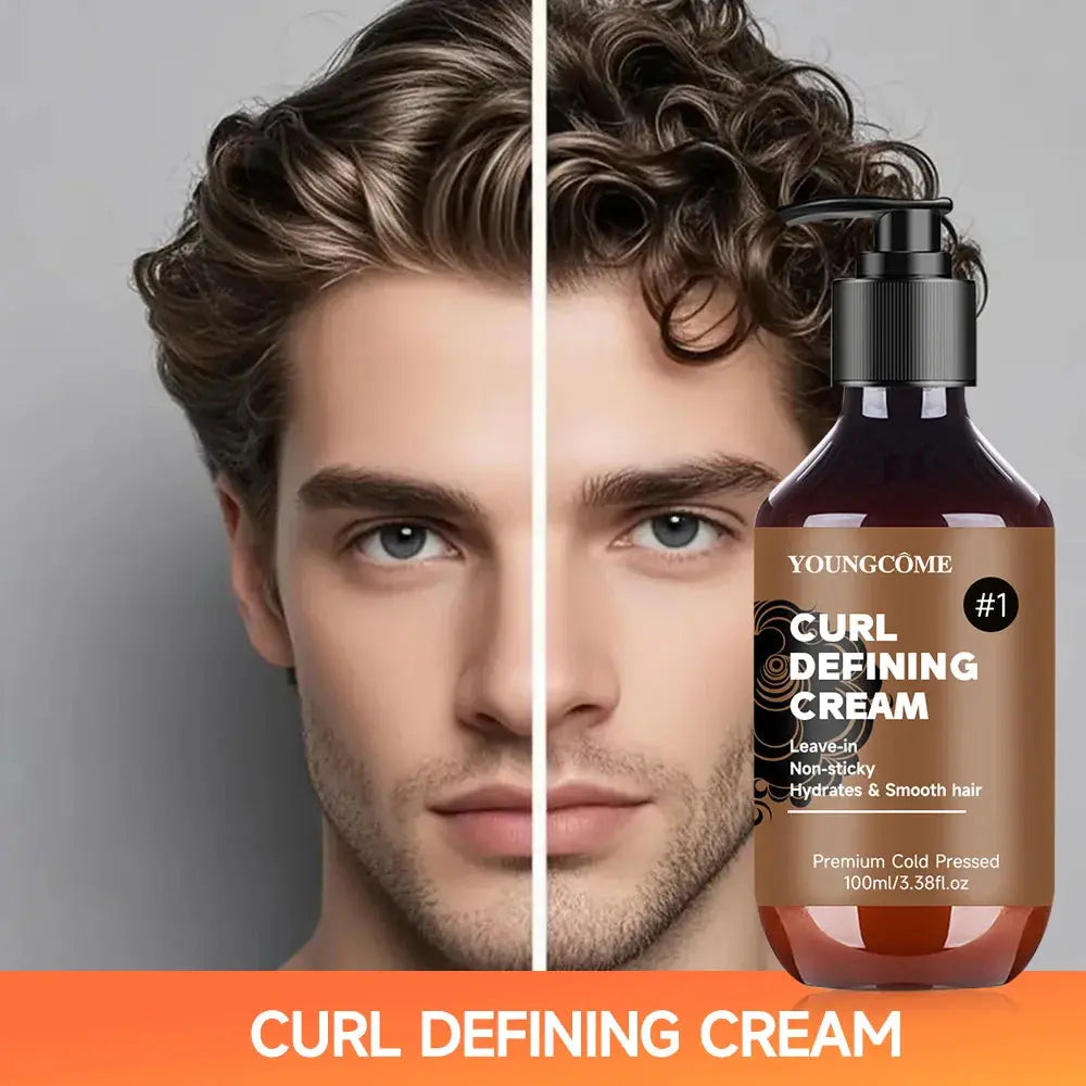 Curly hair Styling cream, moisturizing and smoothing formula, enhances the elasticity and shine of curly hair, easy to set 2025 - Hair-Elite