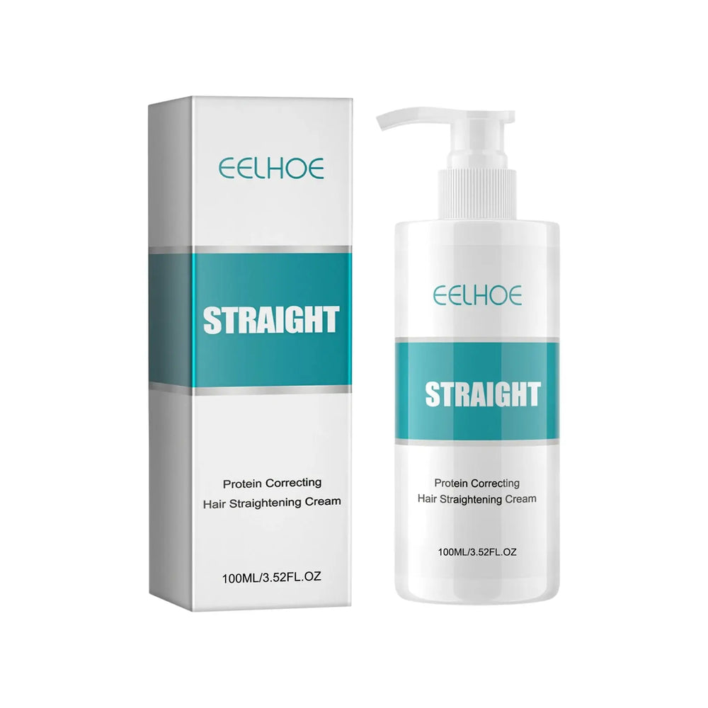Collagen Smoothing Hair Straightening Cream for Dry Frizzy Hair No Flat Iron Needed Deep Repair Shine Leave In Conditioner 100ml - Hair-Elite