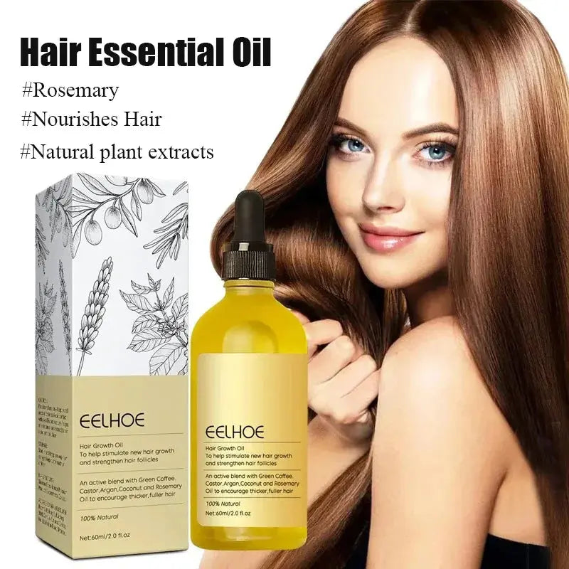 60ml Rosemary Dense Hair Essential Oil Repairs Hair Damage Prevent Hair Loss Soften Hair Strengthen Hair Roots Nourishe Hair Oil - Hair-Elite