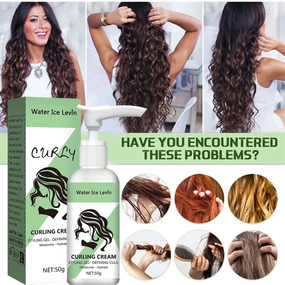 Curly hair Styling cream, moisturizing and smoothing formula, enhances the elasticity and shine of curly hair, easy to set - Hair-Elite