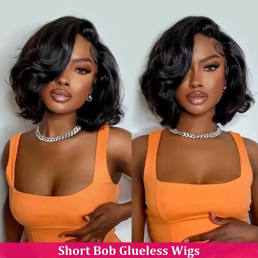 5X5 4X4 Glueless Body Wave Bob Wigs 13X4 13x6 HD Lace Frontal Wig Human Hair Natural Wave Wig Short Bob Wigs of Women - Hair-Elite