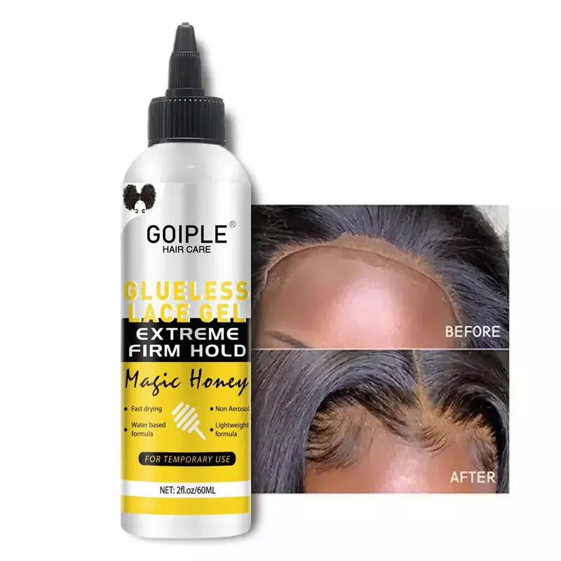 GOIPLE 2fl.oz Washable Glue Less Lace Gel Extreme Firm Hold Fast Drying Natural Wig Formula Adhesive for Temporary Use - Hair-Elite