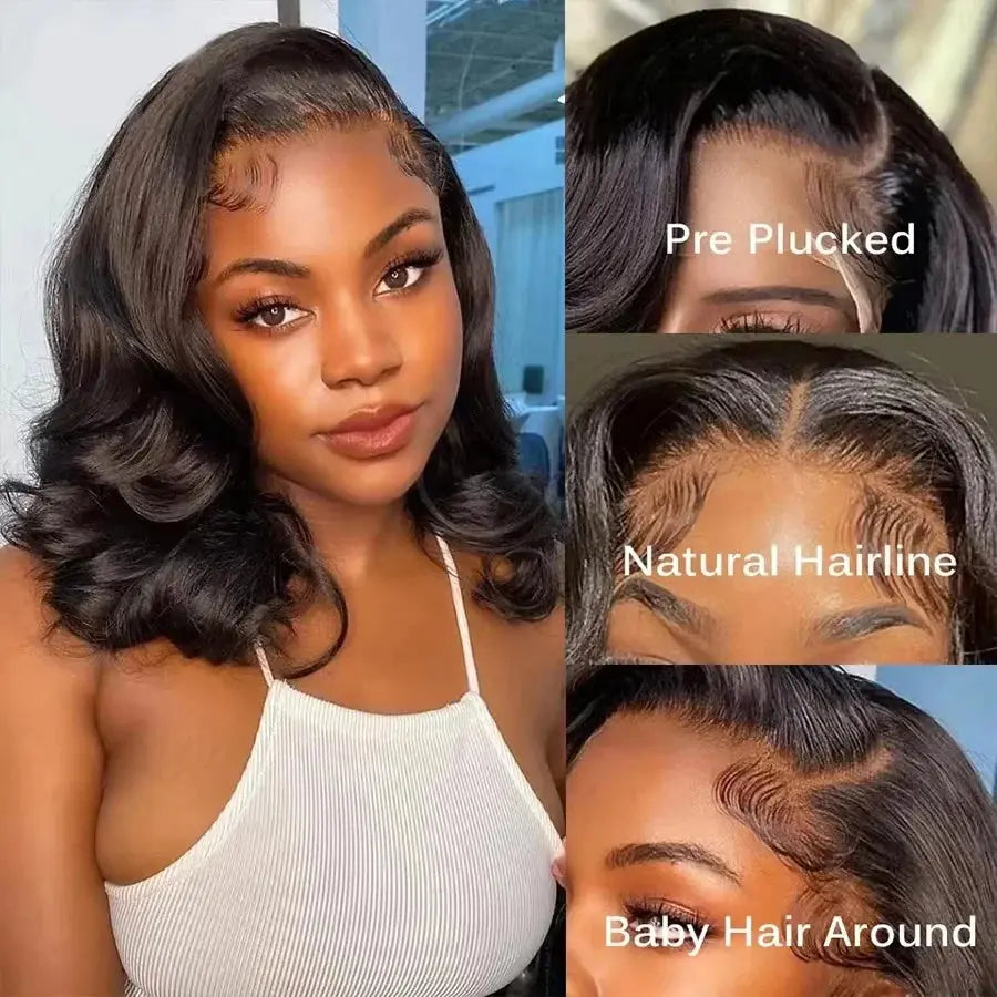 5X5 4X4 Glueless Body Wave Bob Wigs 13X4 13x6 HD Lace Frontal Wig Human Hair Natural Wave Wig Short Bob Wigs of Women - Hair-Elite