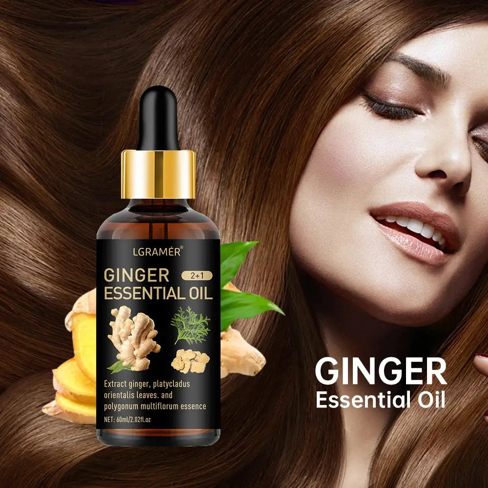 Natural Ginger Plant Hair Growth Oil Preventing Hair Dryness Split Moisturizing Gentle Nourishing Glossy Organics Hair Care Oil - Hair-Elite