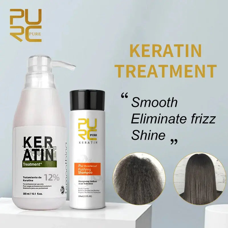 PURC 300ml Keratin Hair Straightening Cream Smoothing Softens Repairs Damaged Dryness Nutritious Hair Care Products - Hair-Elite