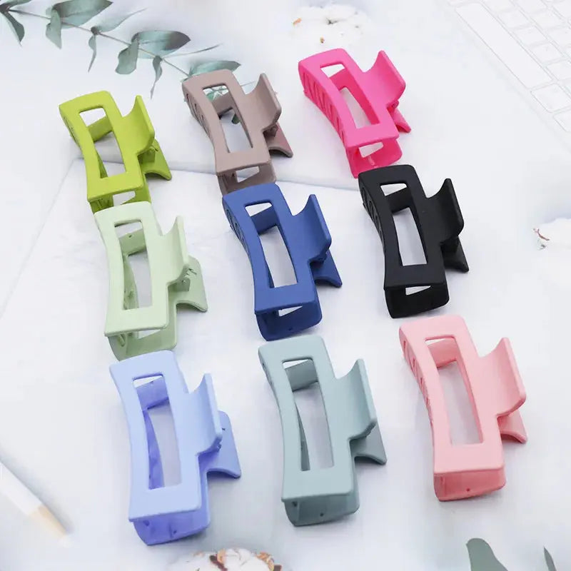 Korean Women Girls Plastic Hair Claws Hair Clips Headwear Large Size Hairpin Crab Barrette Fashion Ornament Hair Accessories - Hair-Elite