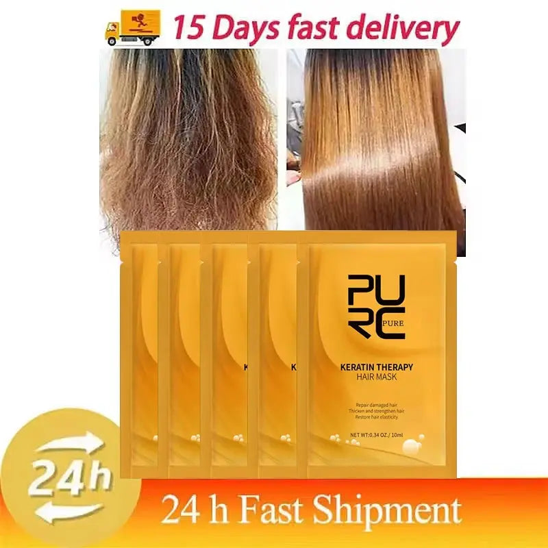 Magical Keratine Hair Mask Protein Straighten Cream Repair Dry Frizzy Damaged Hair Soft Smooth Shiny Moisturizing Conditioner10g - Hair-Elite