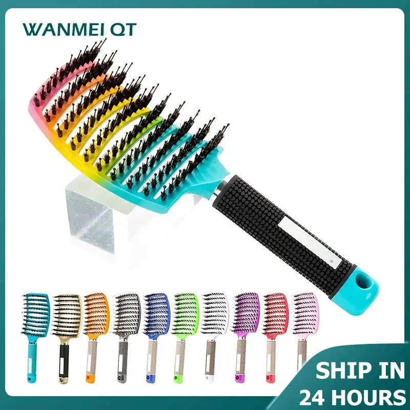 1pc Magic Scalp Massage Hair Brush for Women - Professional Detangling Tool for Wet Curly Hair - Hairdressing Tool - Hair-Elite